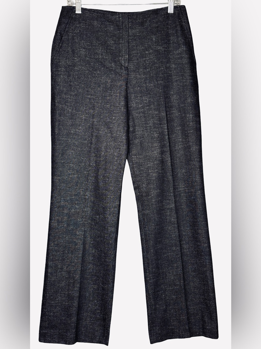 Louben Black Tweed Wide-Leg Women's Trousers - Size 10 NWT